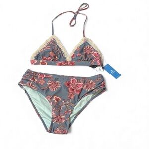 NWT Cupshe 2 Piece Crochet Top 2 Piece Bikini Set Size M